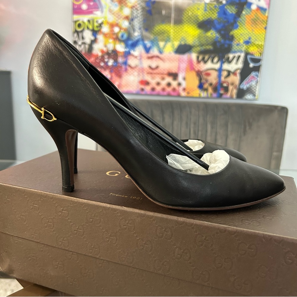 Gucci Horsebit Leather Pumps Shoes Heels
